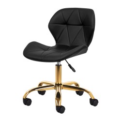 Taboret kosmetyczny QS-06G złoto czarny